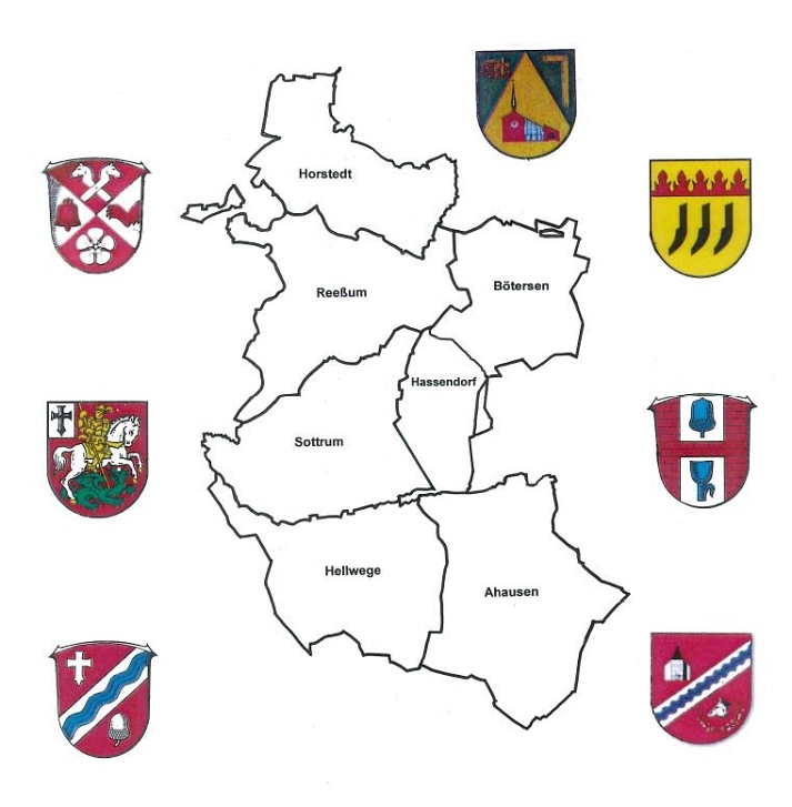 Grafik Samtgemeinde Sottrum mit Wappen (1) © Samtgemeinde Sottrum